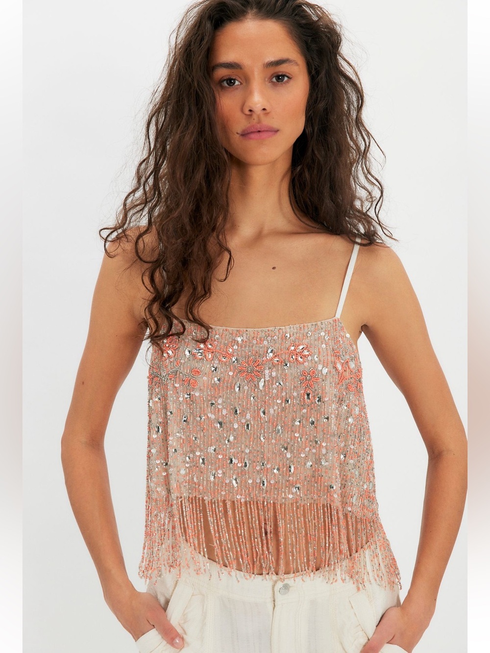 NWT FREE PEOPLE JULIET BEADED TOP